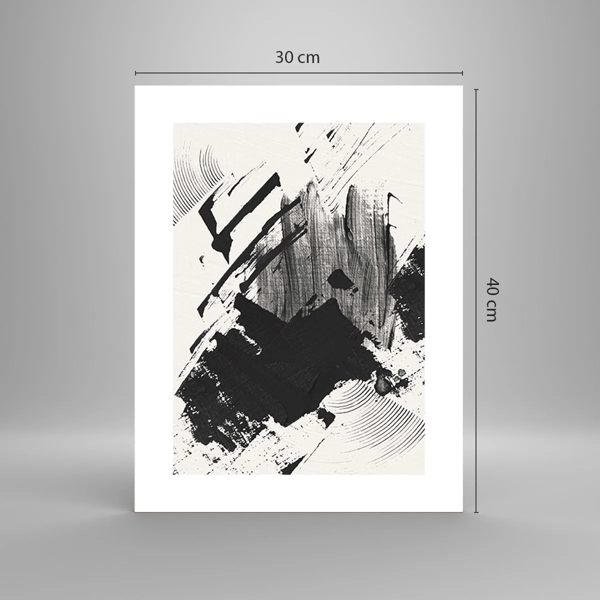Affiche - Poster - Abstraction – expression du noir - 30x40 cm