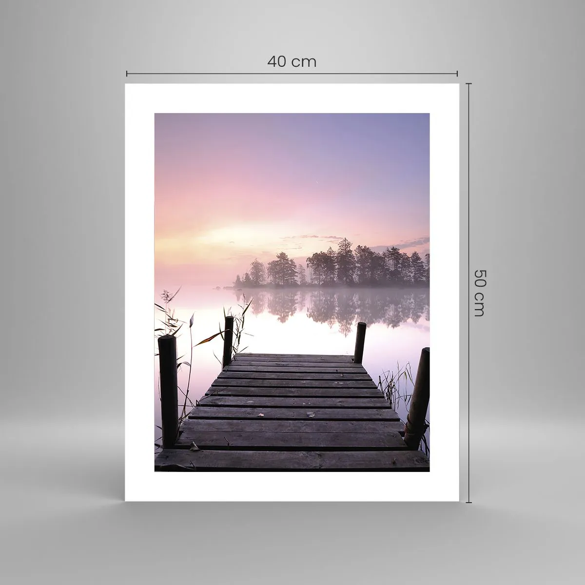 Poster - Din ceața de liliac... - 40x50 cm