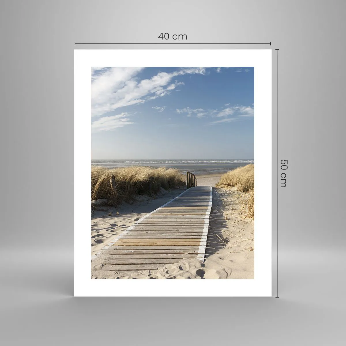 Poster - Achter het duin, in het ruisen van gras - 40x50 cm