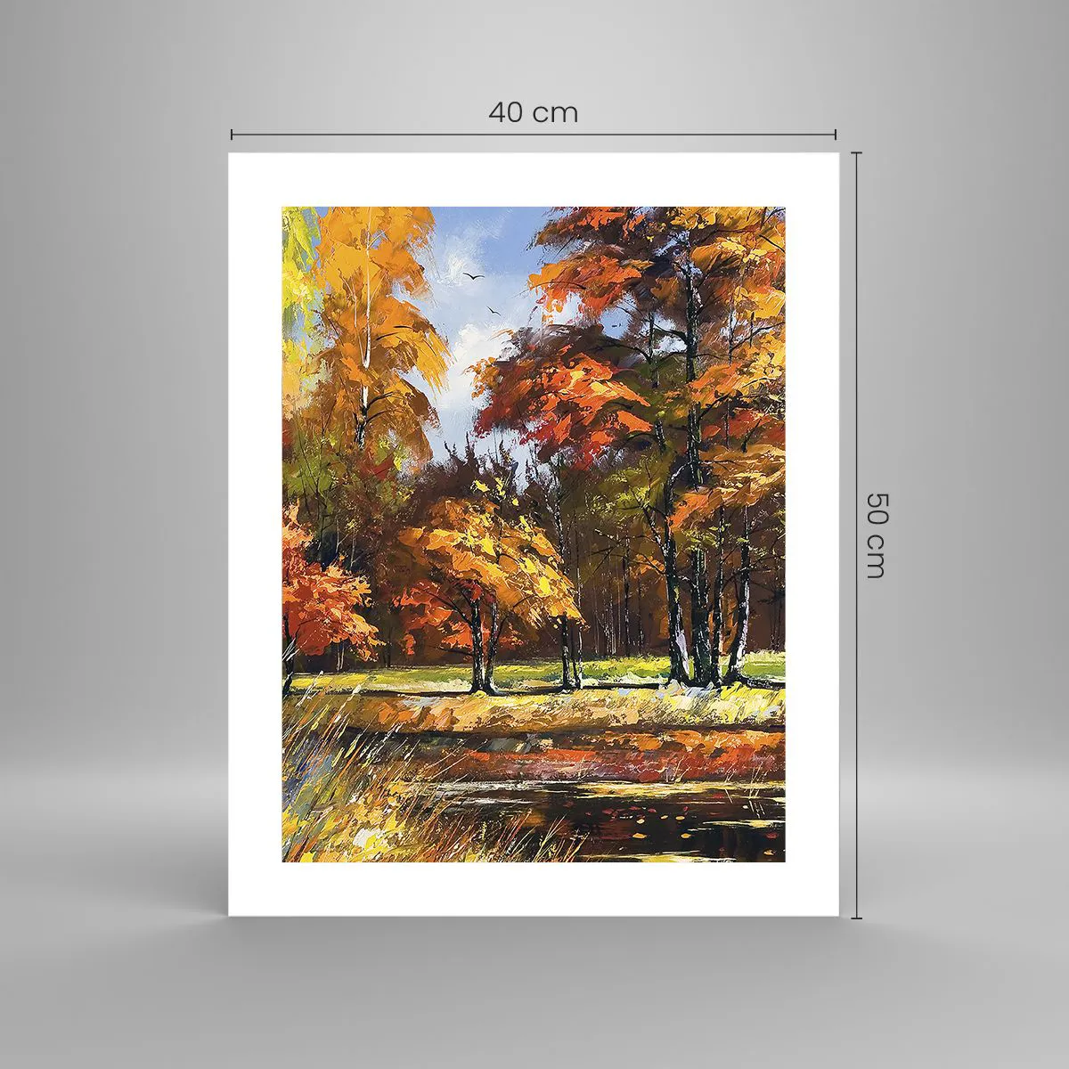 Affiche - Poster - Paysage en or et bronze - 40x50 cm