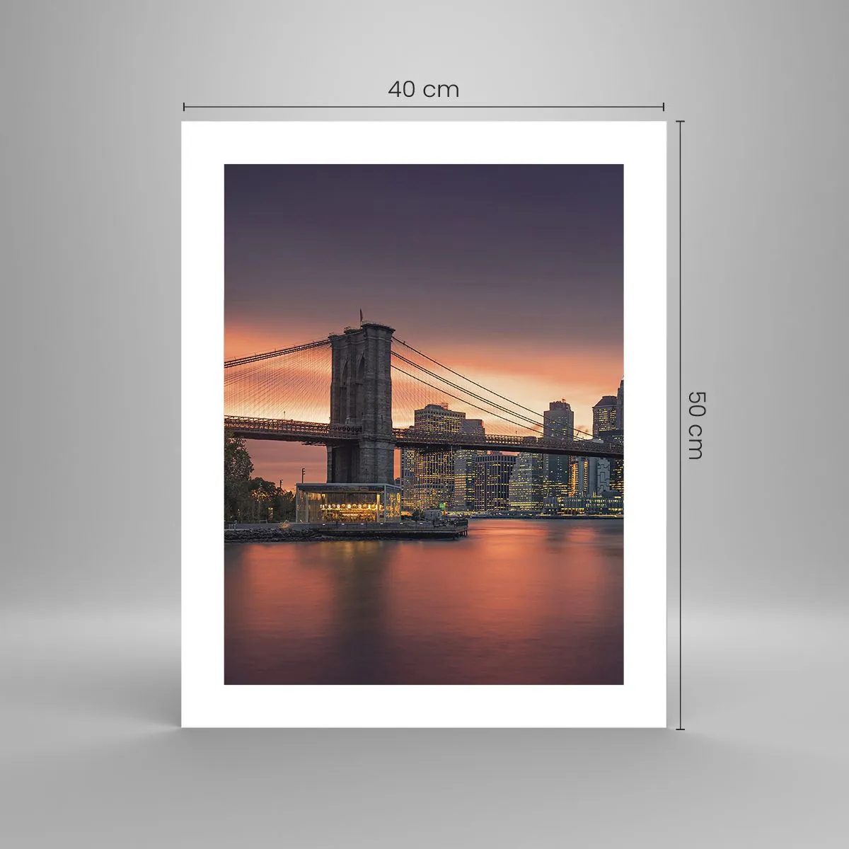 Poster - Eingetaucht in lila Stille - 40x50 cm