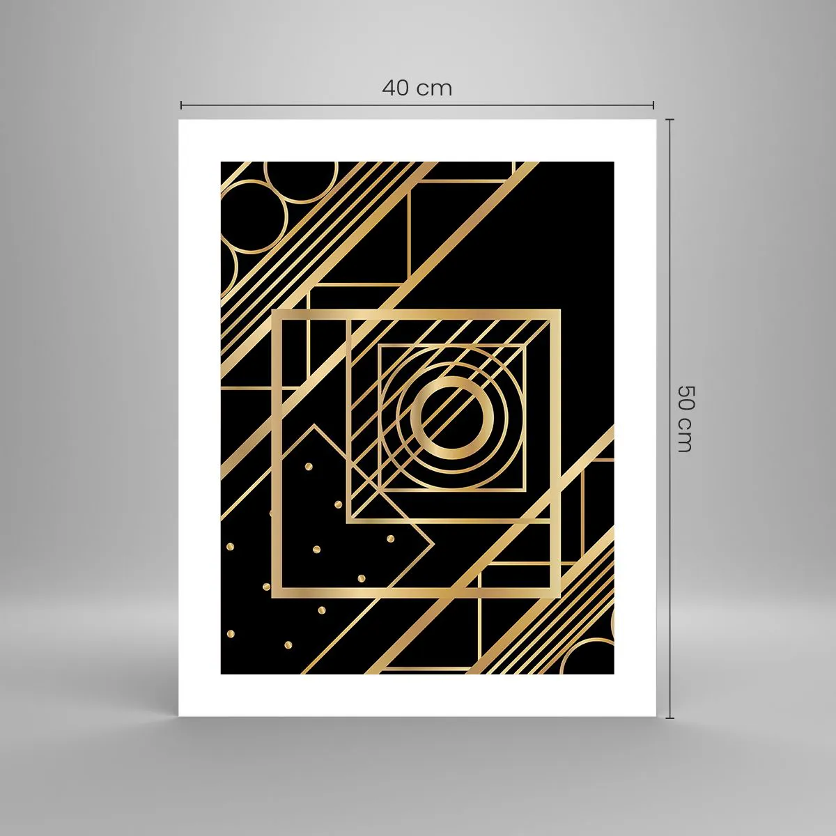 Poster - Golden Geometry - 40x50 cm