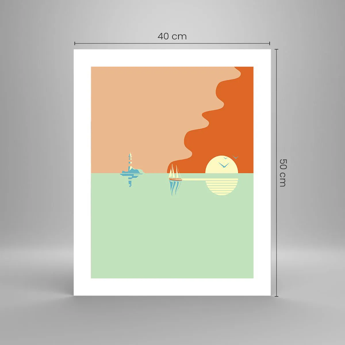 Plakat - Morski pejzaż idealny - 40x50 cm