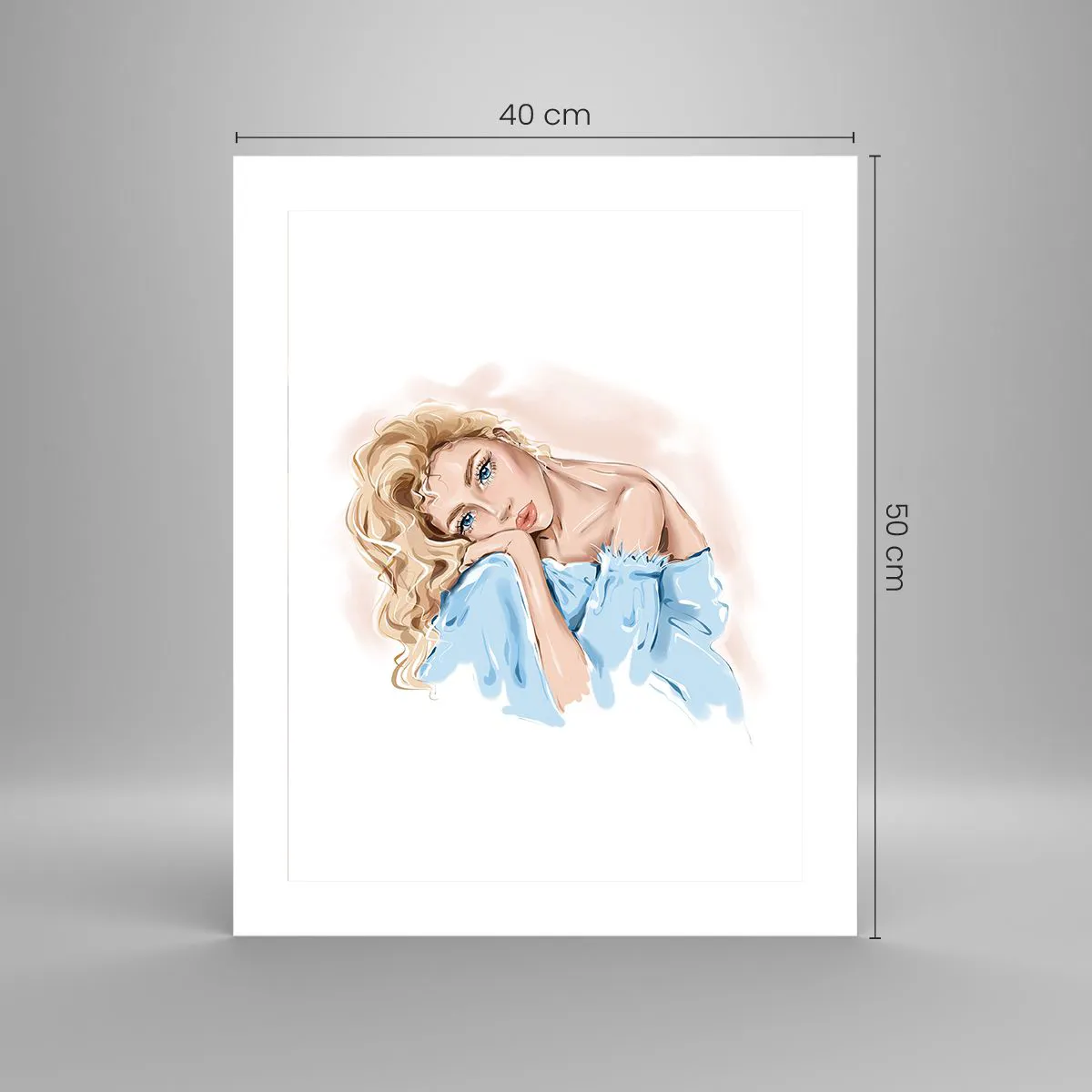 Poster - Dromerig in het blauw - 40x50 cm