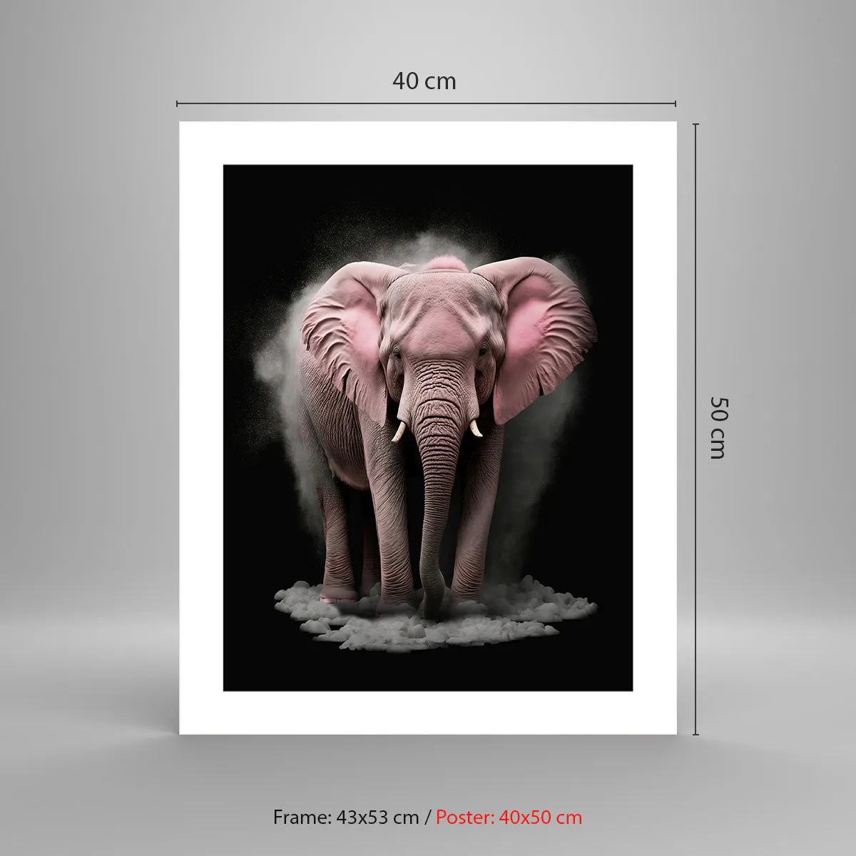 Poster - Non pensare all'elefante rosa! - 40x50 cm