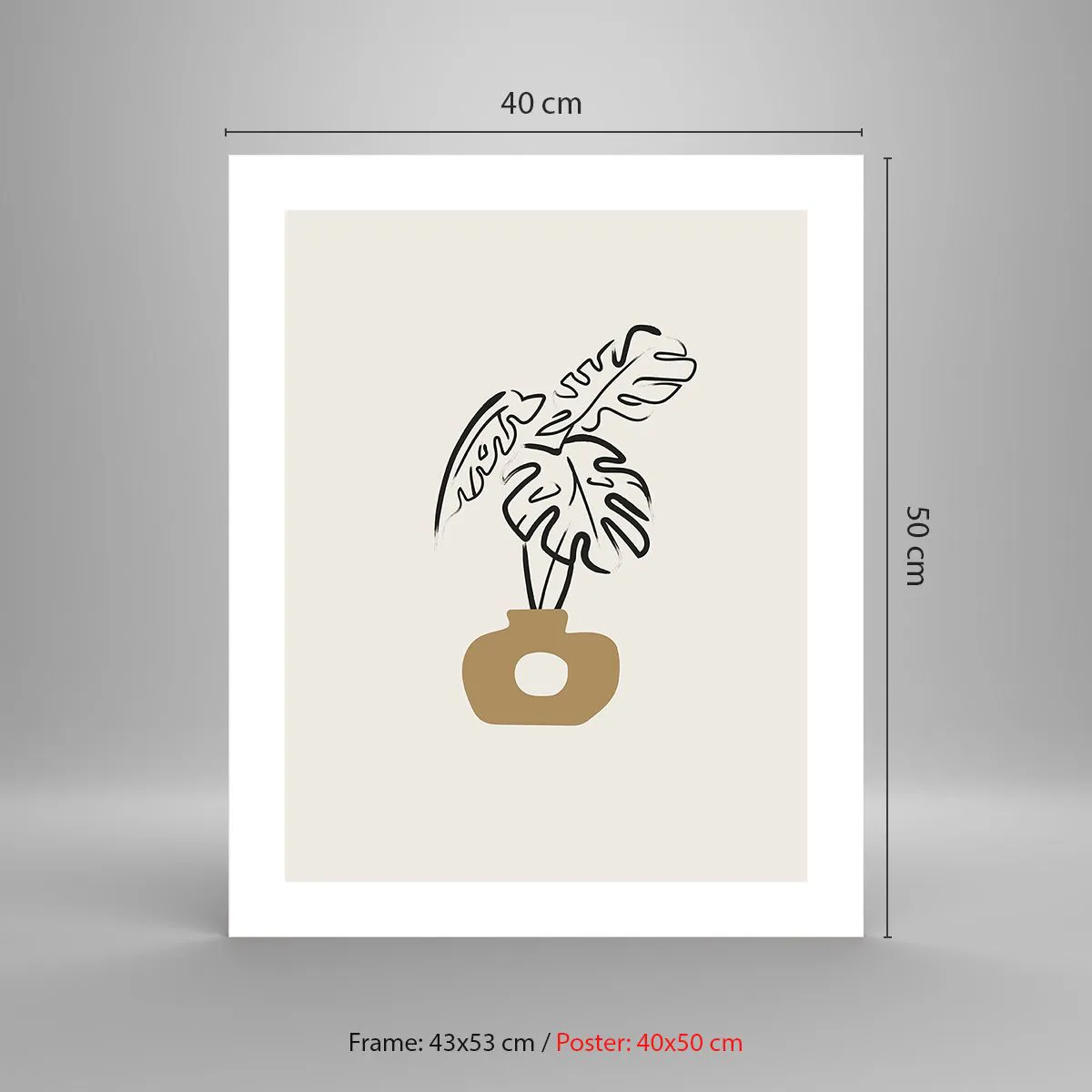Plakat - Monstera – ozdoba domu - 40x50 cm
