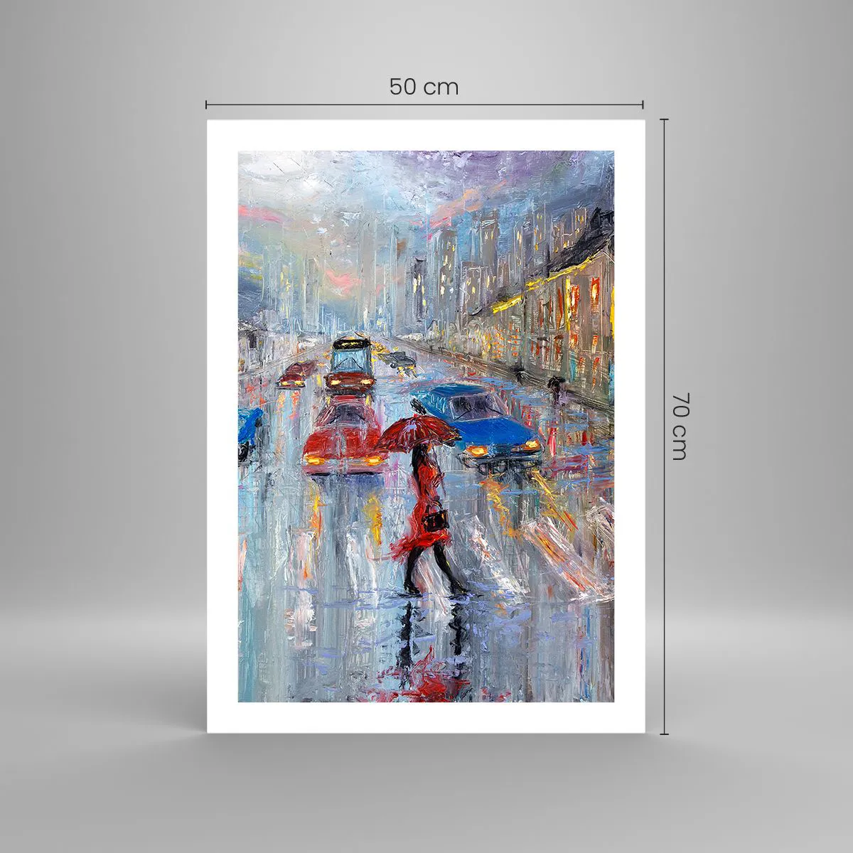 Poster - Rainy Afternoon in a City - 50x70 cm