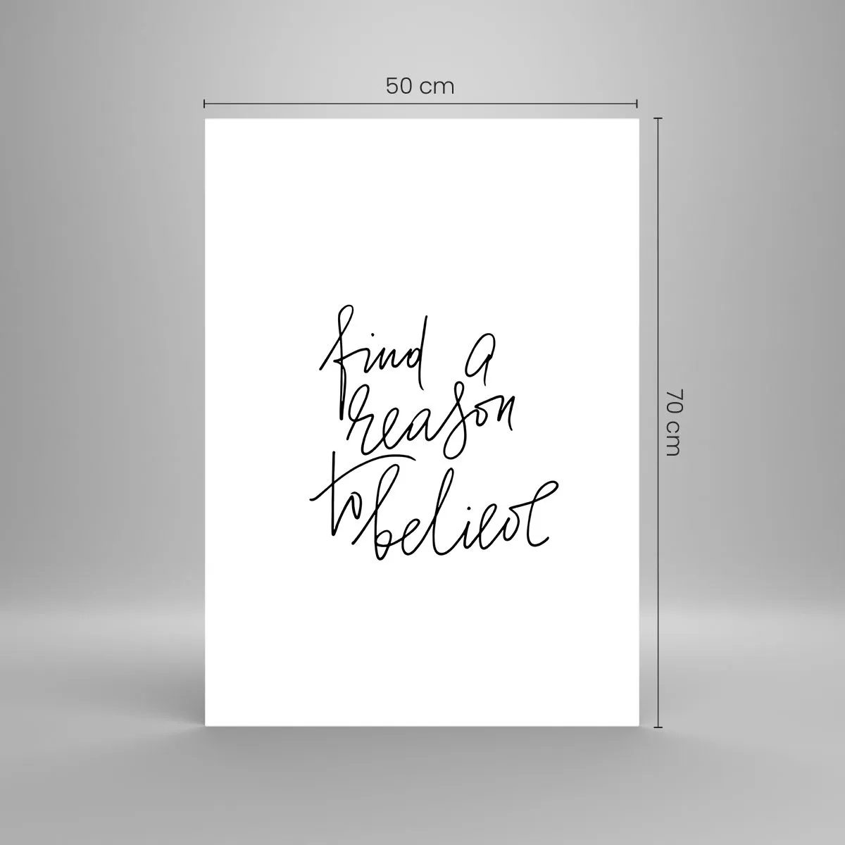 Poster - Trova una citazione che ti dia motivo di credere in stile minimalista - 50x70cm - è possibile - Decorazione murale moderna per soggiorno e camera da letto ARTTOR