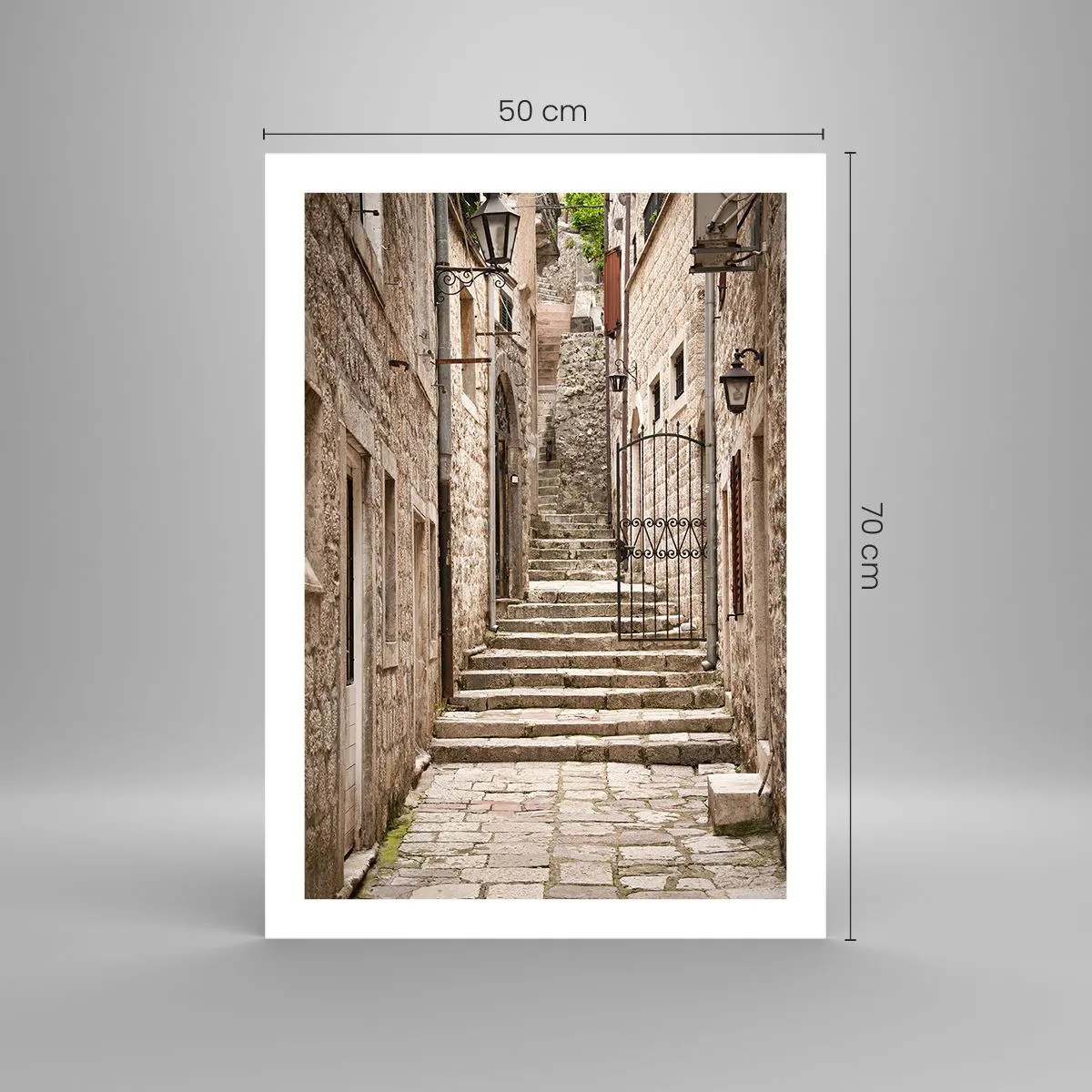 Plakat - Magisk gammel gade - 50x70 cm