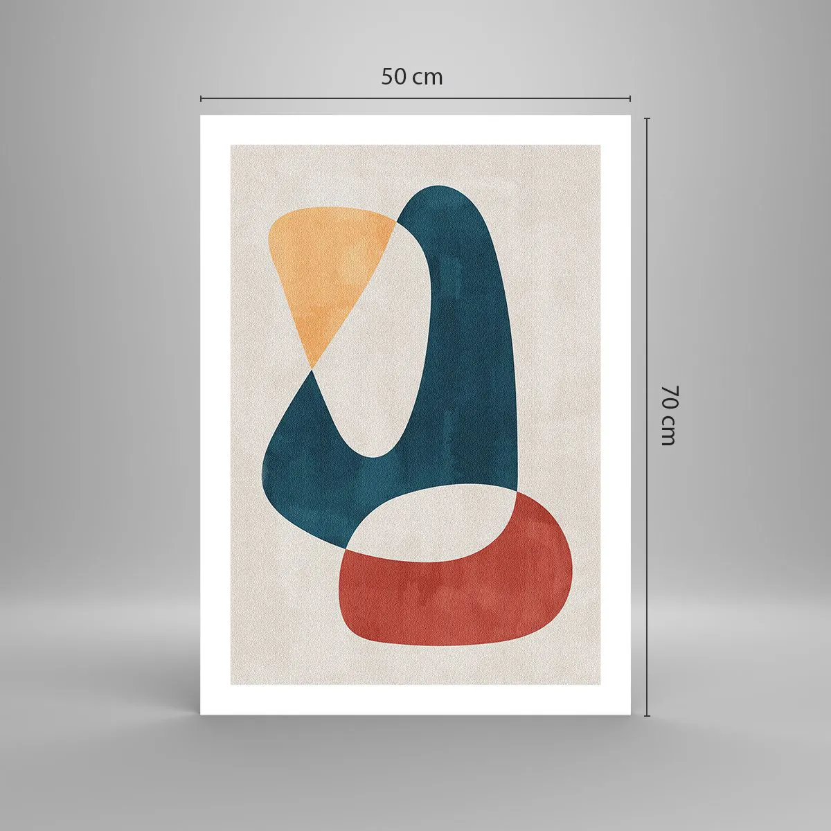 Poster - Eine abstrakte Komposition aus geometrischen Formen in warmen Farben. - 50x70cm - Einflüsse und Metamorphosen - Moderne Wanddekoration für Wohnzimmer und Schlafzimmer ARTTOR