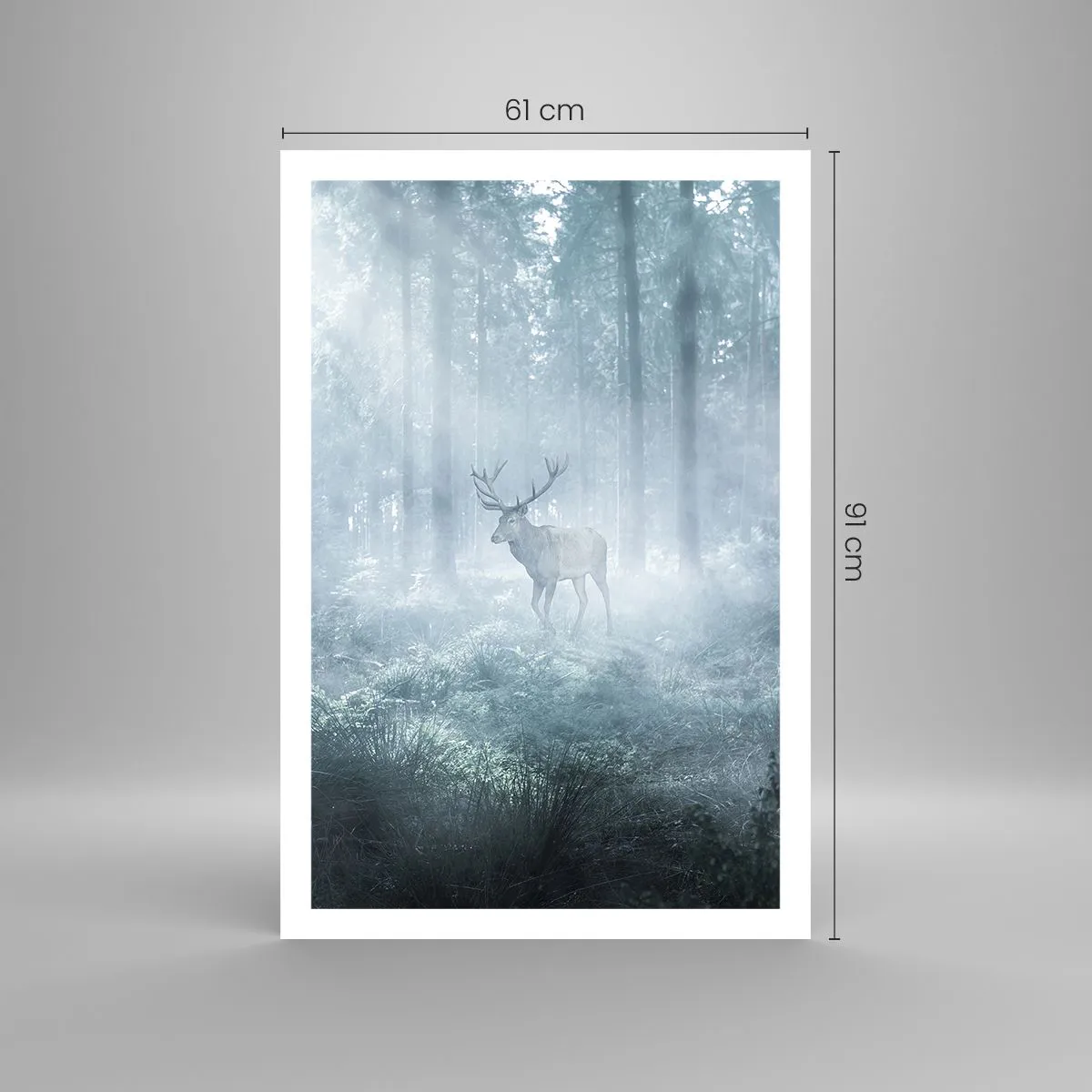 Poster - Morgenvisite auf dem Grundstück - 61x91 cm