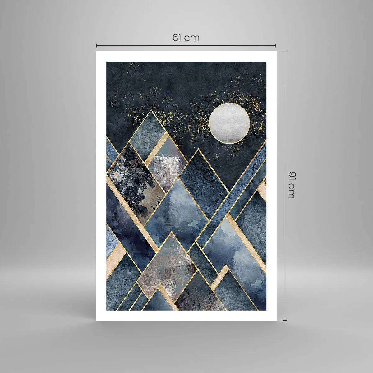 Affisch - Geometriskt landskap - 61x91 cm