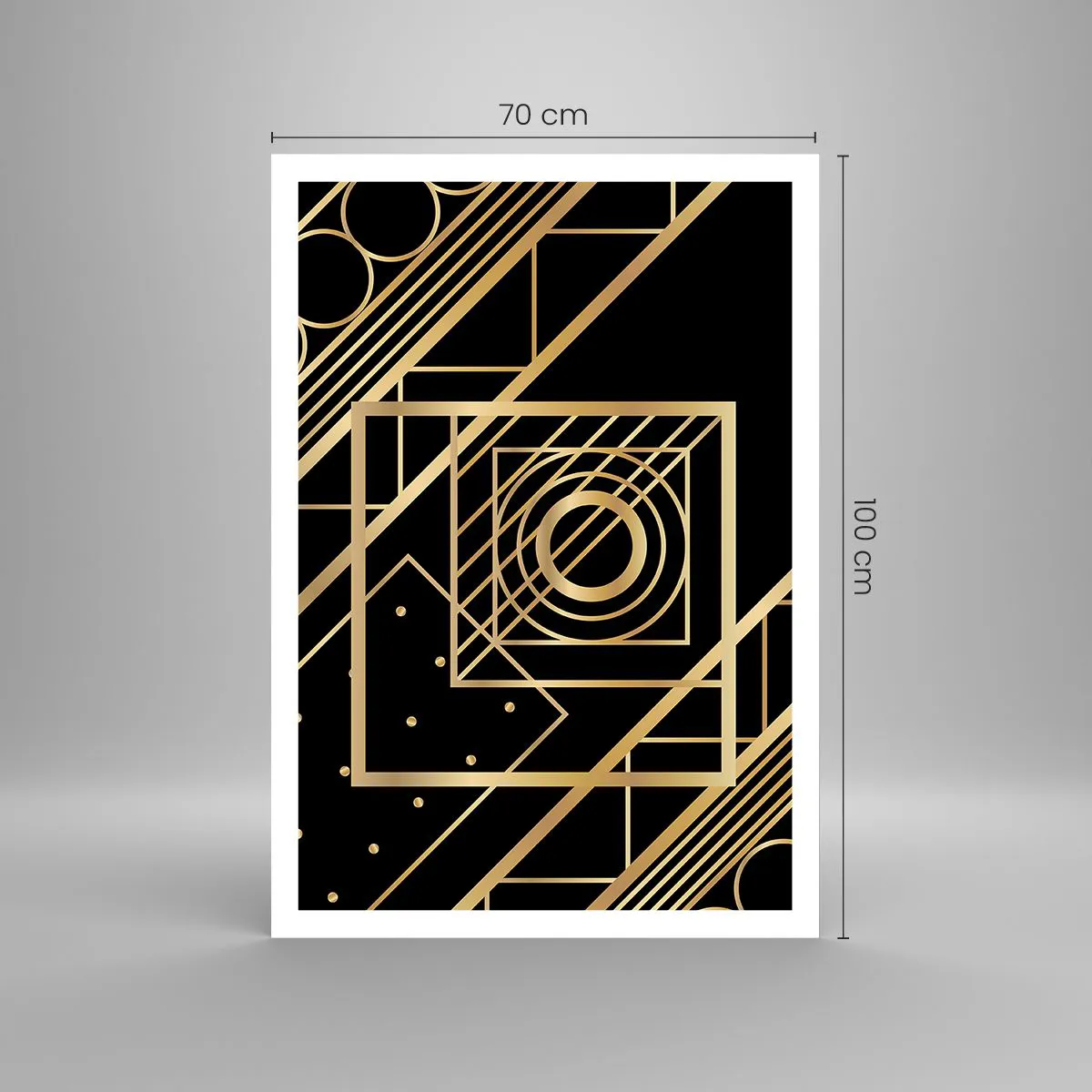 Poster - Goldene Geometrie - 70x100 cm
