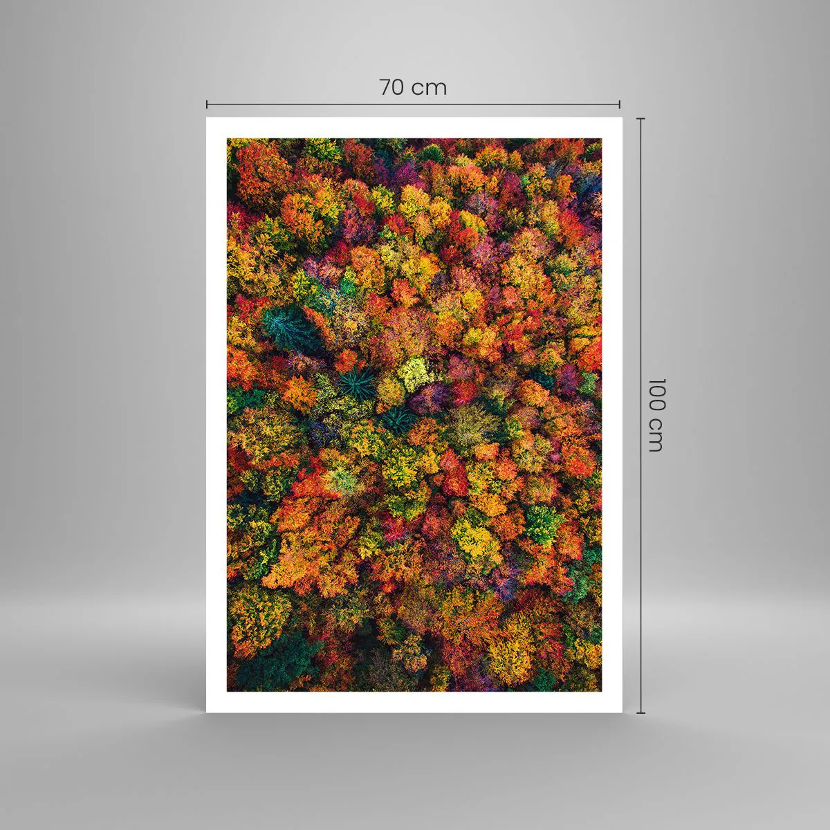 Póster - Un ramo de árboles otoñales - 70x100 cm