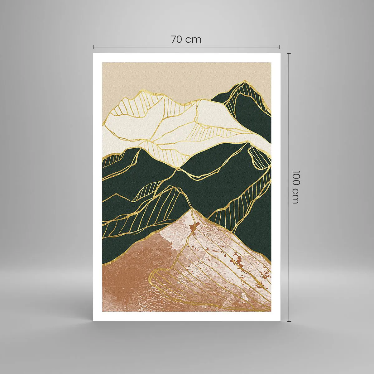 Poster - Goldene Spitzen - 70x100 cm