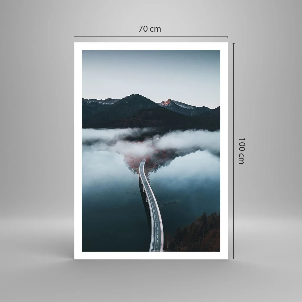 Pôster - Sobre a água tão lisa quanto um espelho - 70x100 cm