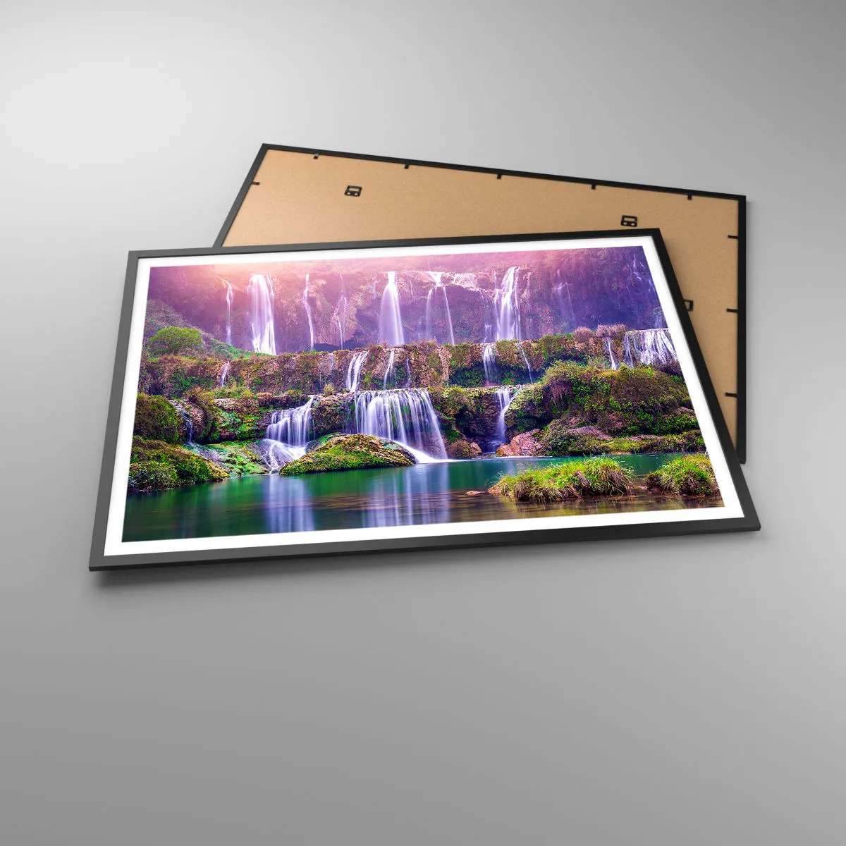 Affisch i svart ram - Trappan till himlen - 100x70 cm