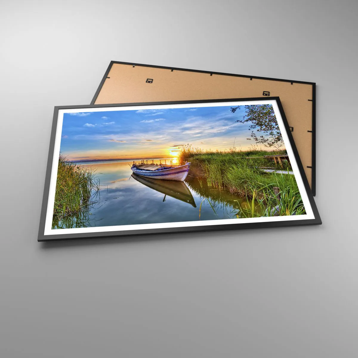 Affisch i svart ram - Uppfyllda drömmars vik - 100x70 cm