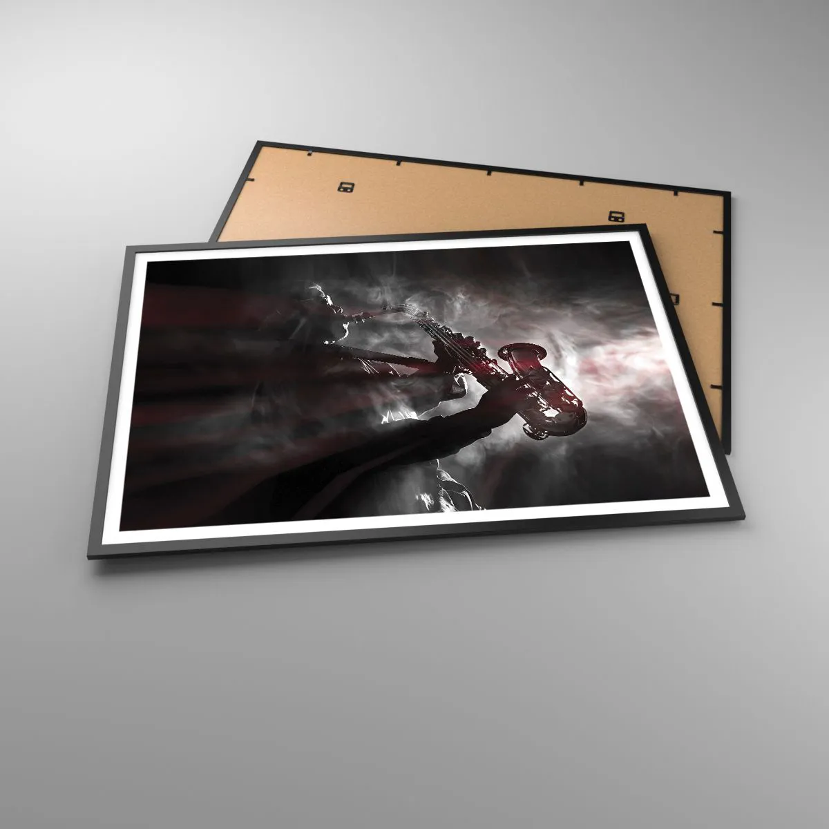 Plakát v černém rámu - V oparu jazzu - 100x70 cm