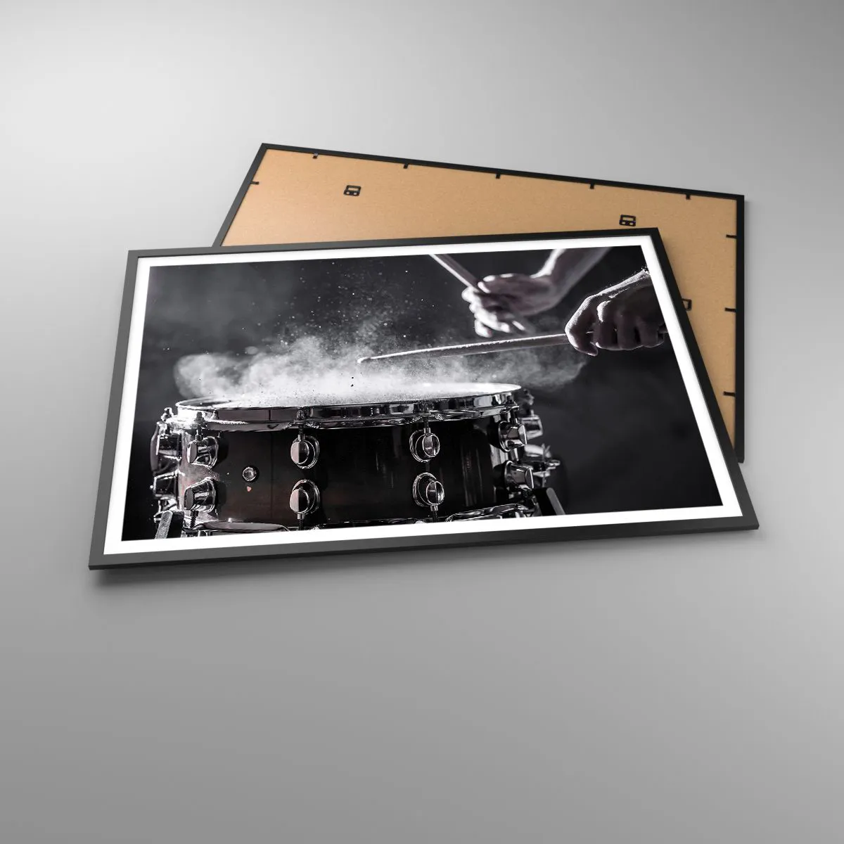 Plakat i sort ramme - Musikkens puls - 100x70 cm