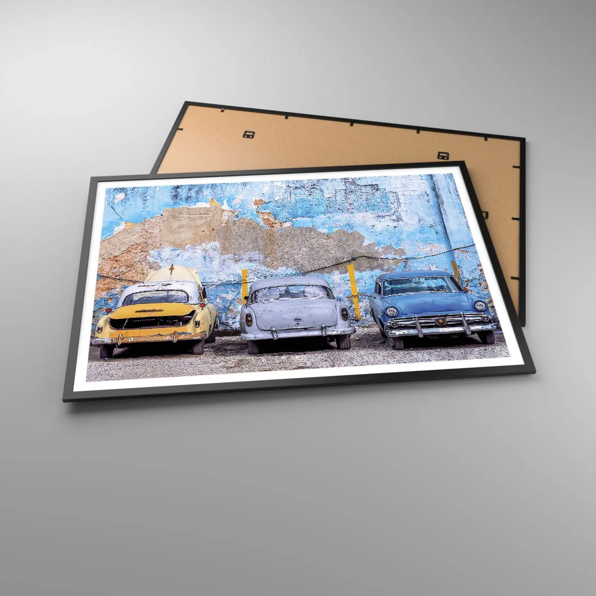 Poster in een zwarte lijst - Veteranenbijeenkomst - 100x70 cm