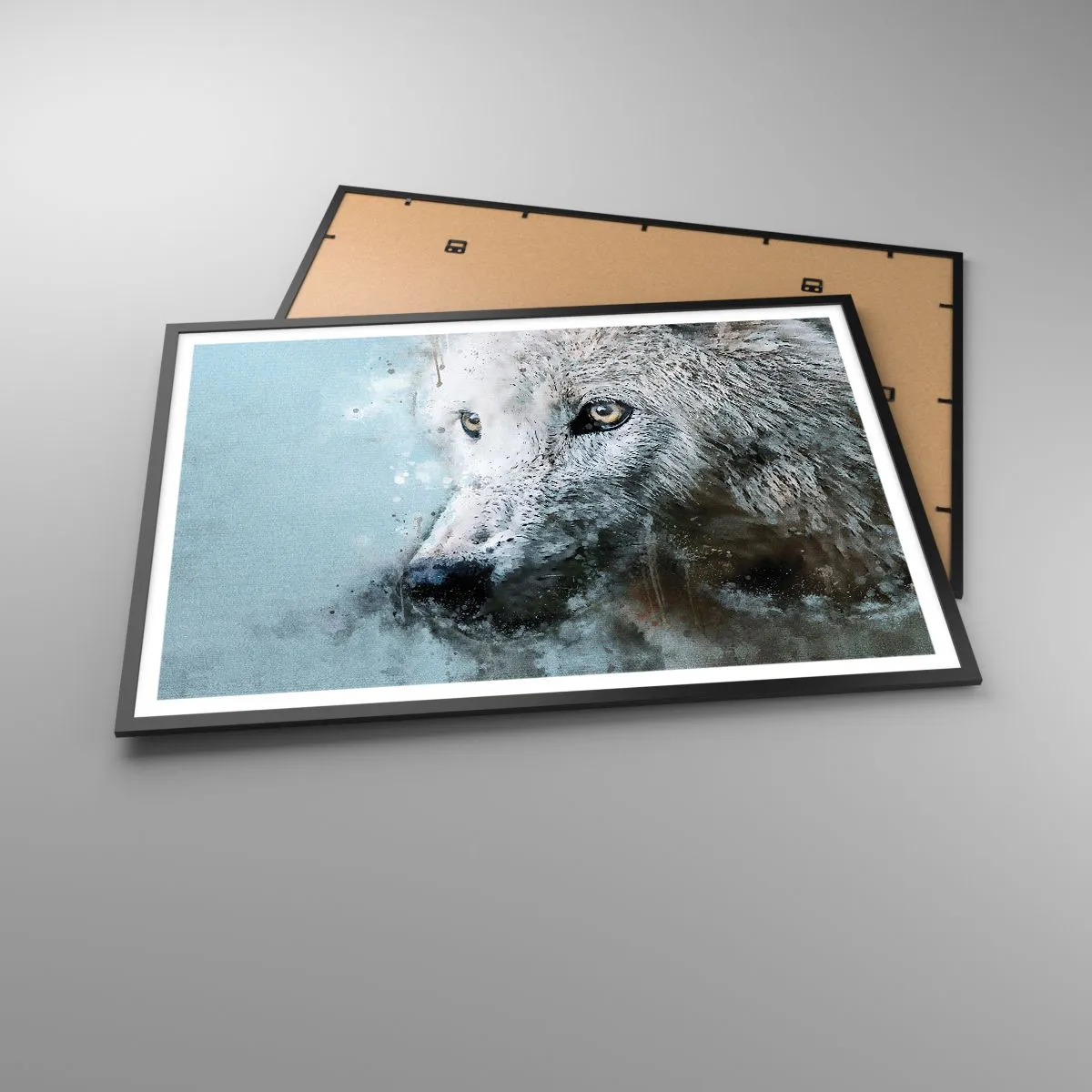 Poster în ramă neagră - Faceți cunoștință cu sufletul lupului - 100x70 cm