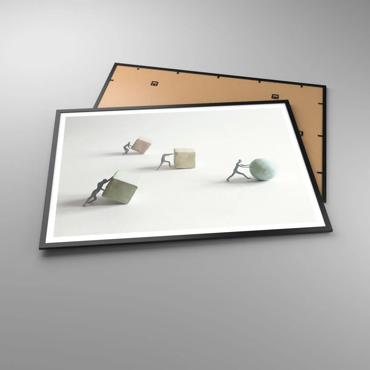 Plakat i sort ramme - Selve livet - 100x70 cm