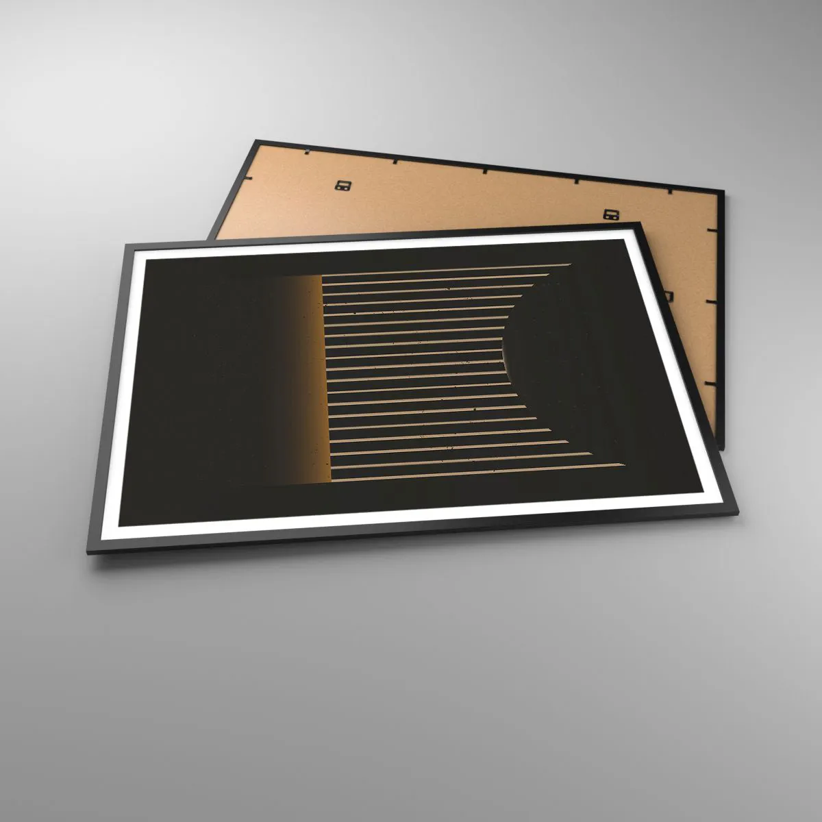 Poster în ramă neagră - Explorați întunericul - 100x70 cm