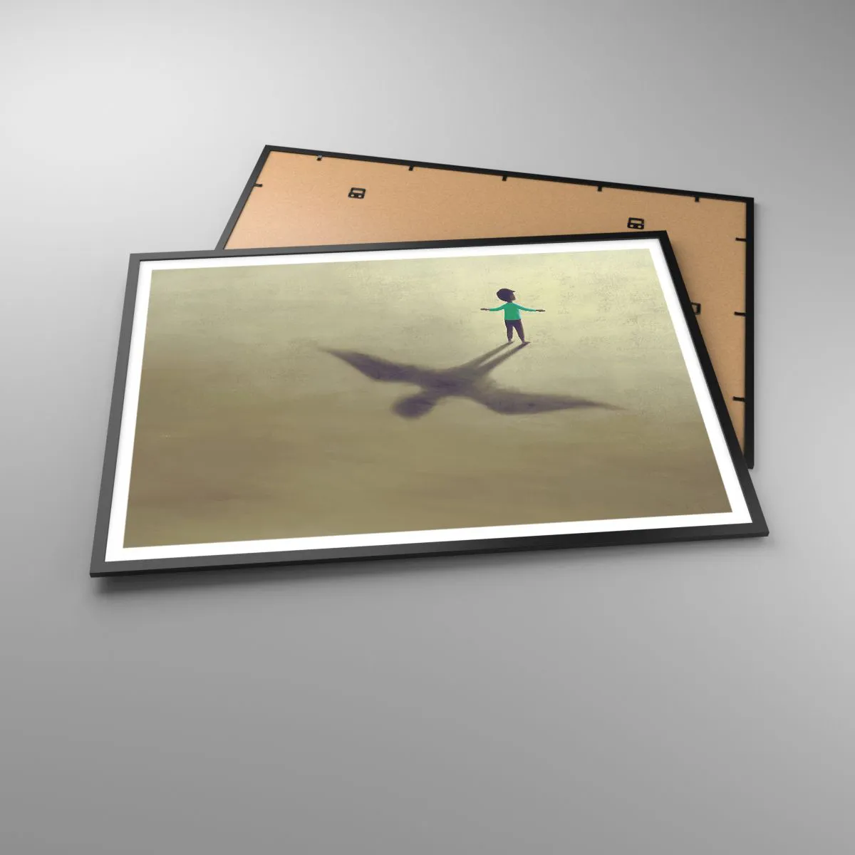 Plakat i sort ramme - Fremtidens helt - 100x70 cm