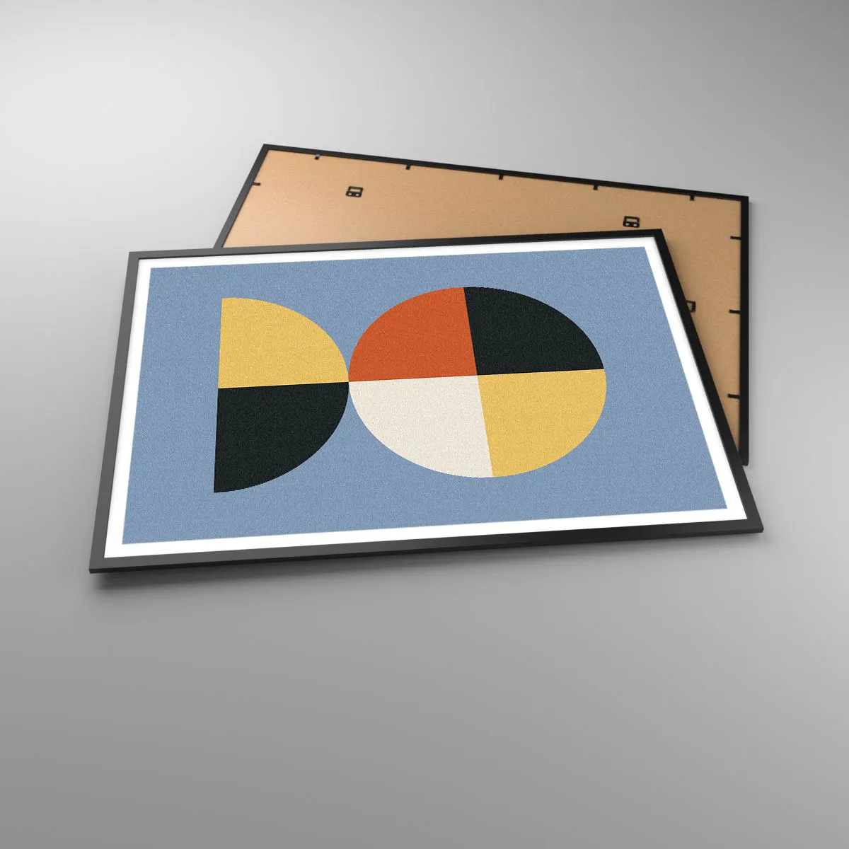 Plakat i sort ramme - Se og tæl - 100x70 cm