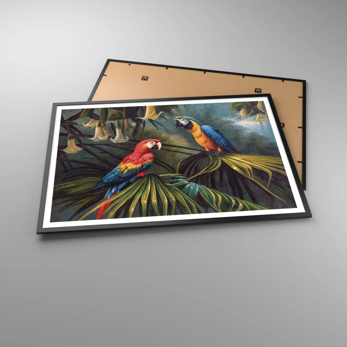 Affisch i svart ram - Romantiken i tropikerna - 100x70 cm