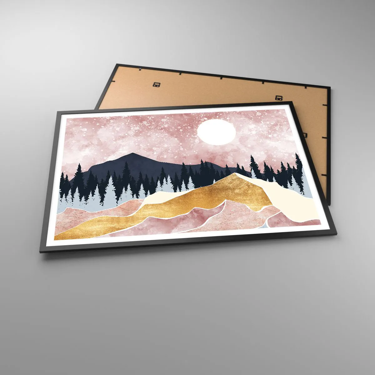 Plakat i sort ramme - Nattevagt - 100x70 cm