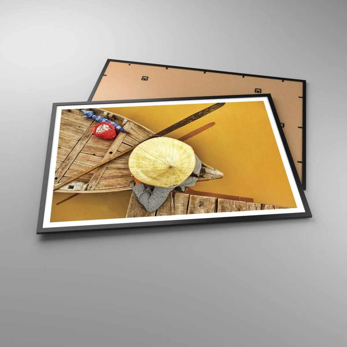 Pôster com moldura preta - A vida no rio amarelo - 100x70 cm