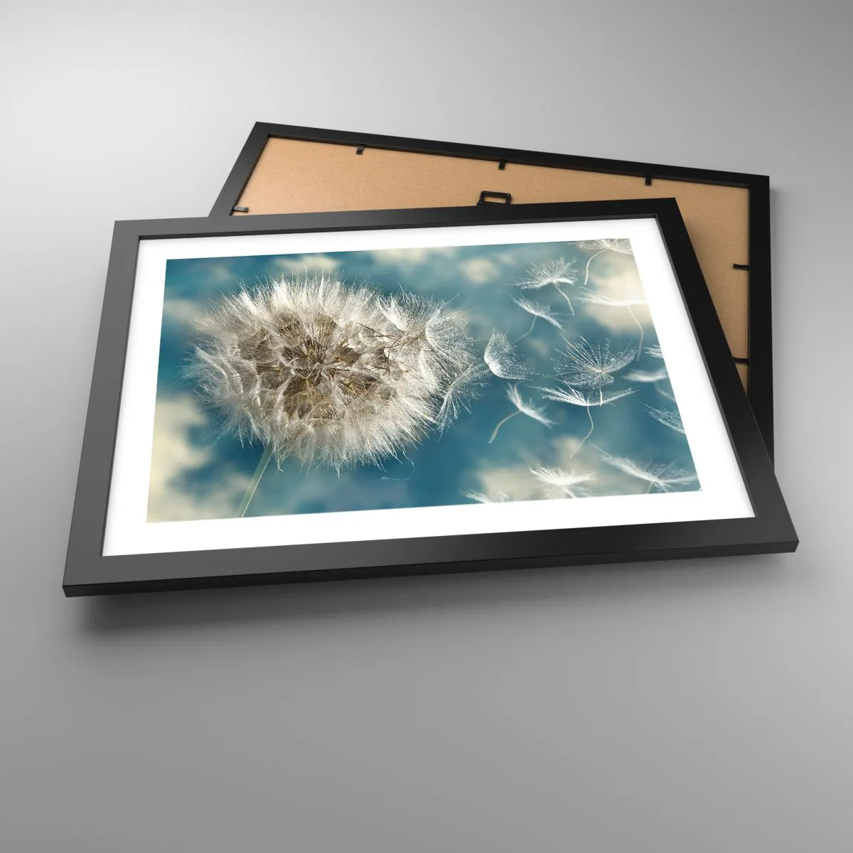 Affiche dans un cadre noir - Poster - souffle d'ange - 40x30 cm