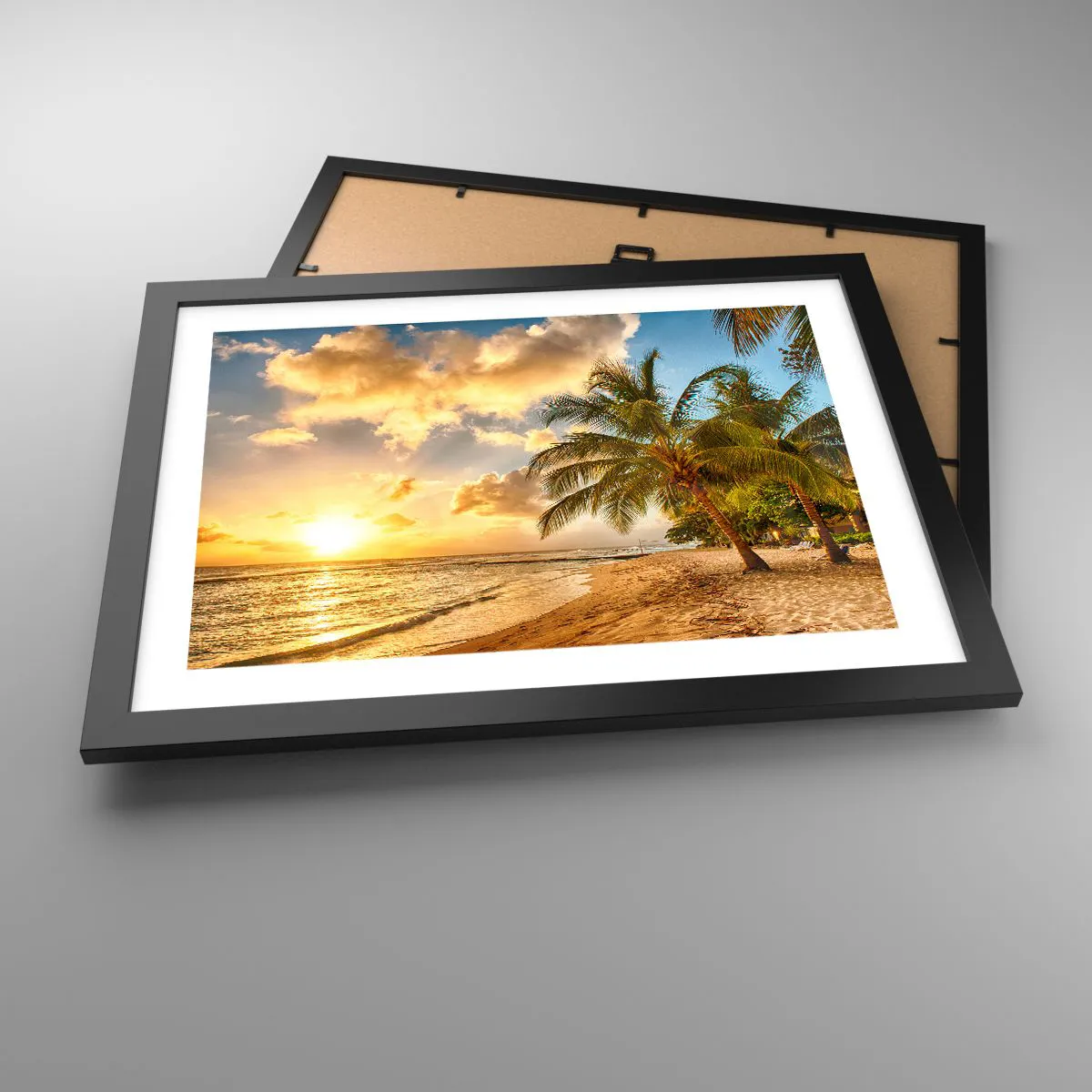 Affiche dans un cadre noir - Poster - Été éternel, toujours des vacances - 40x30 cm