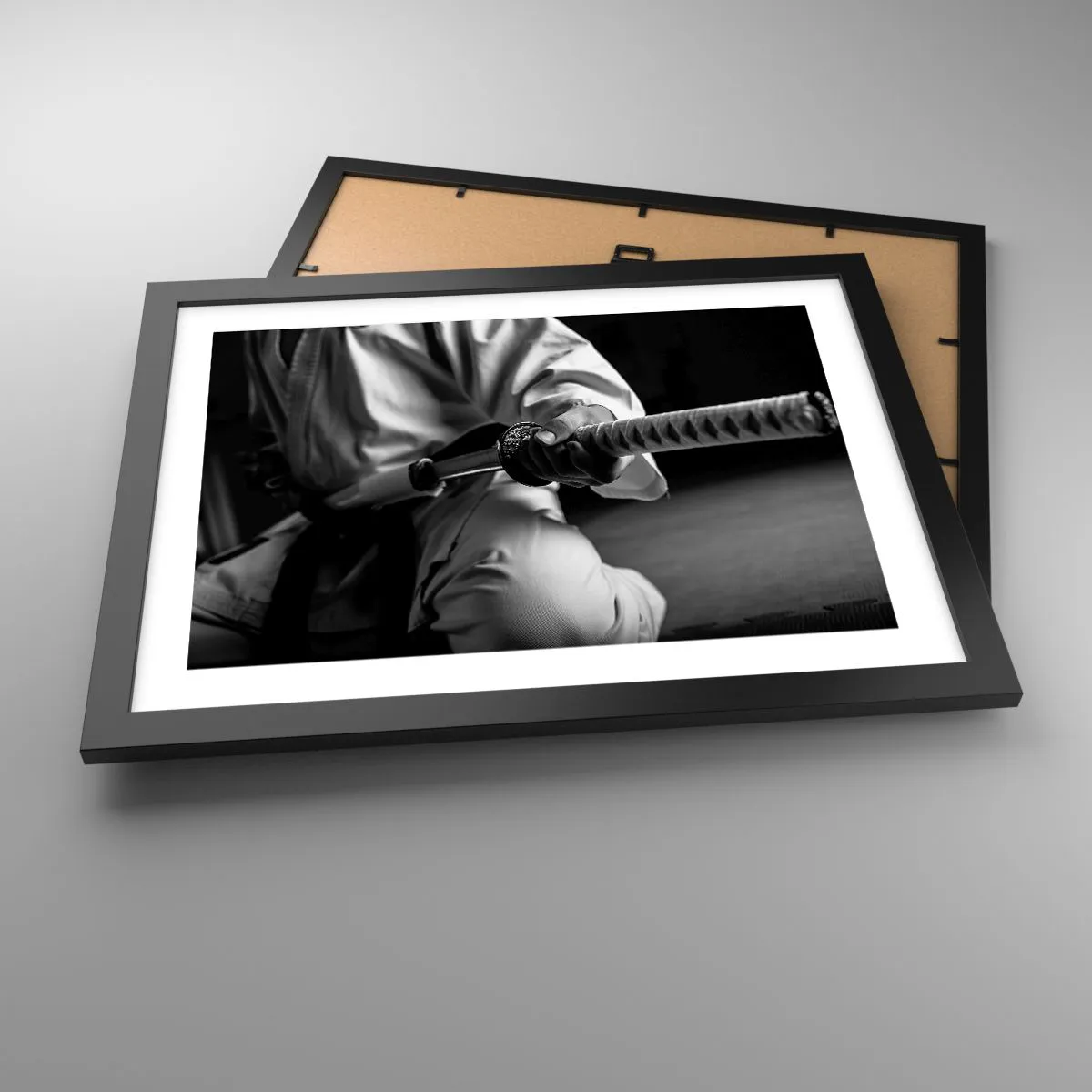 Poster in einem schwarzem Rahmen - Kriegerseele - 40x30 cm