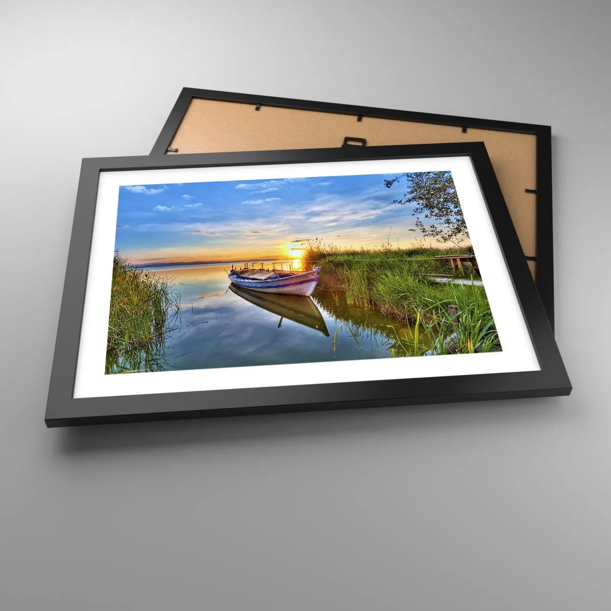 Affisch i svart ram - Uppfyllda drömmars vik - 40x30 cm