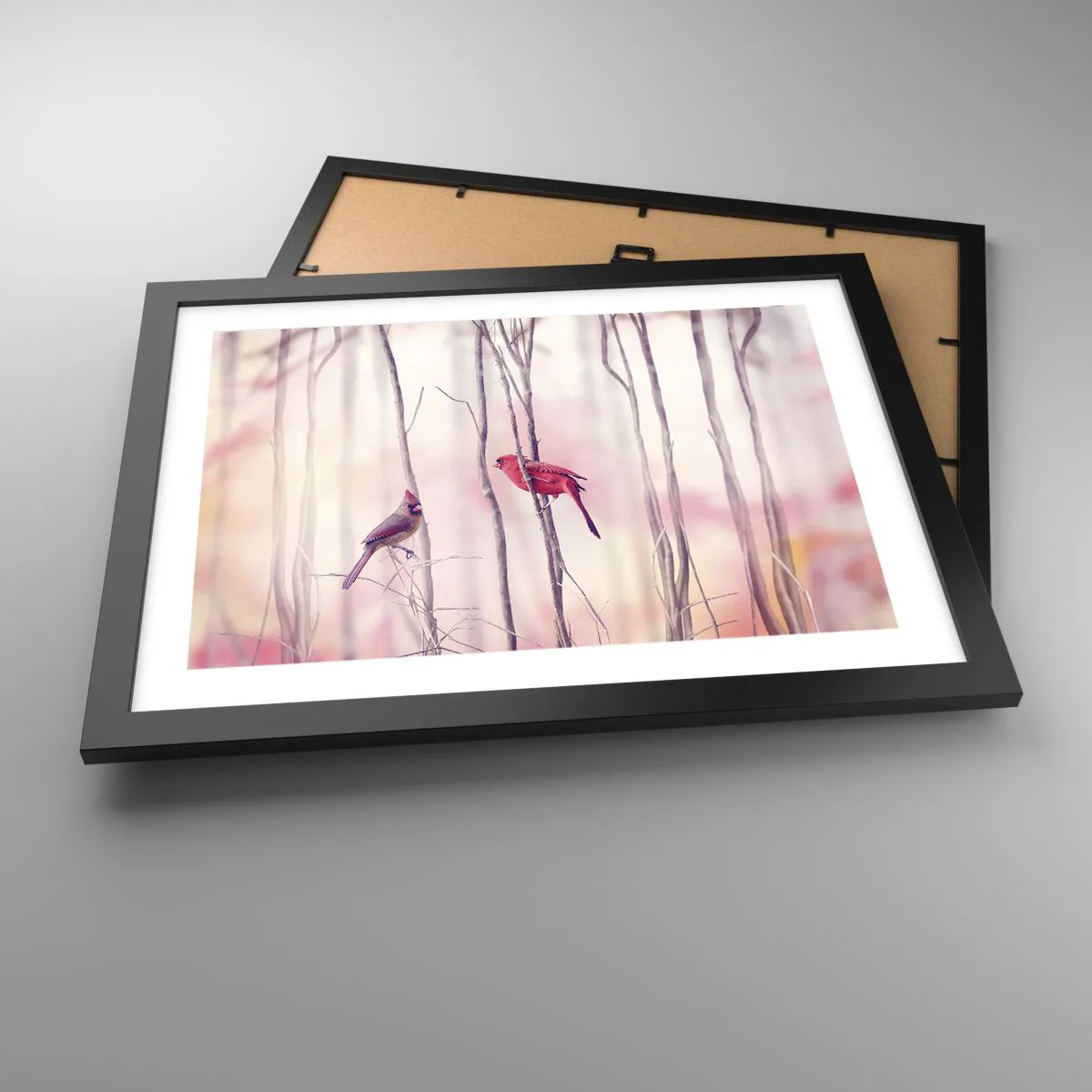 Plakat i sort ramme - Fortællingen om den lyserøde skov - 40x30 cm