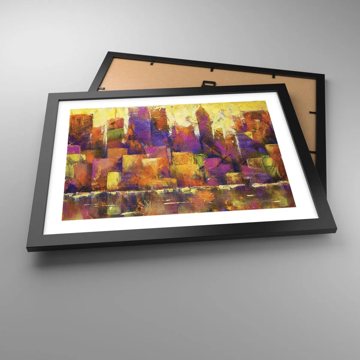 Poster in een zwarte lijst - Metropolitan compositie - 40x30 cm