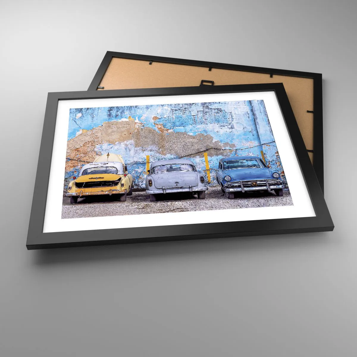 Poster in einem schwarzem Rahmen - Treffen der Veteranen - 40x30 cm