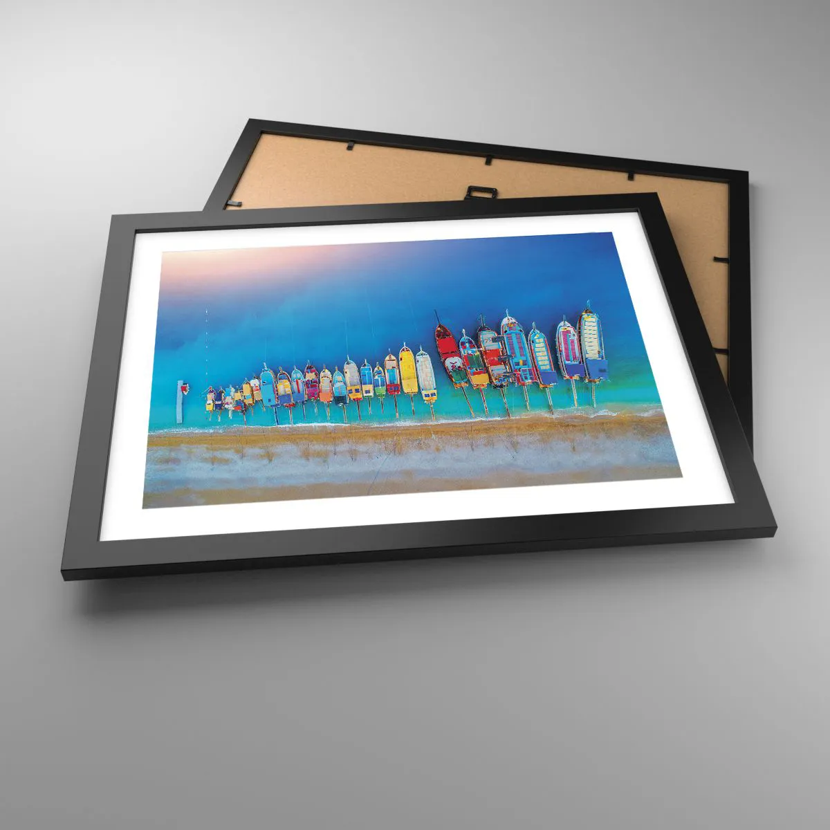 Poster in einem schwarzem Rahmen - Aus der Vogelperspektive - 40x30 cm