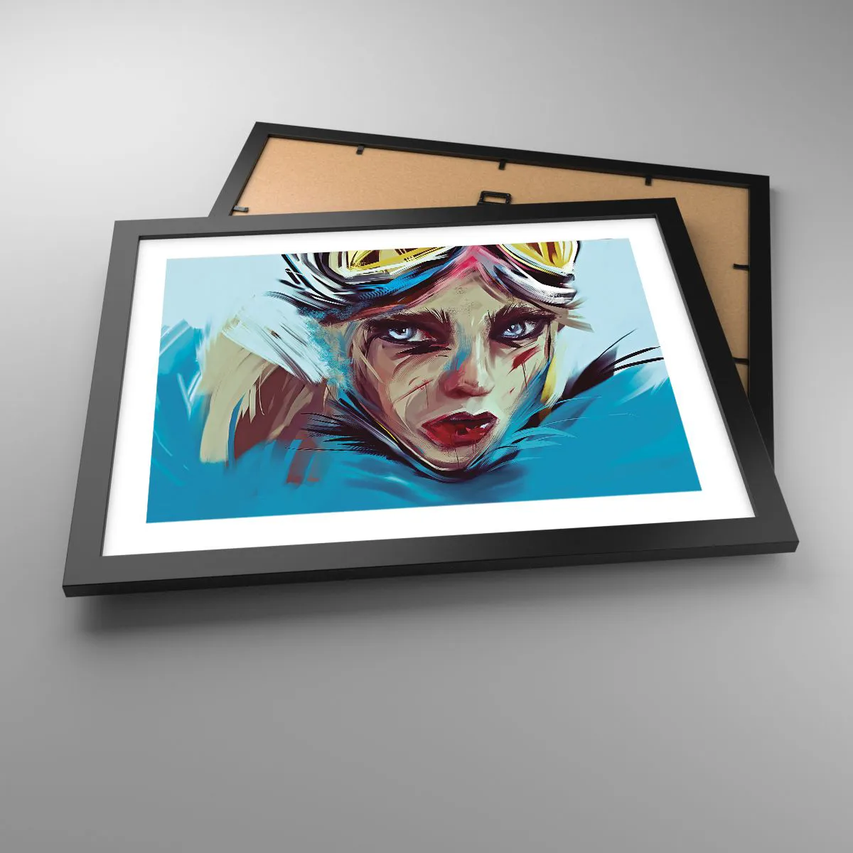 Affiche dans un cadre noir - Poster - Guerrière errante - 40x30 cm