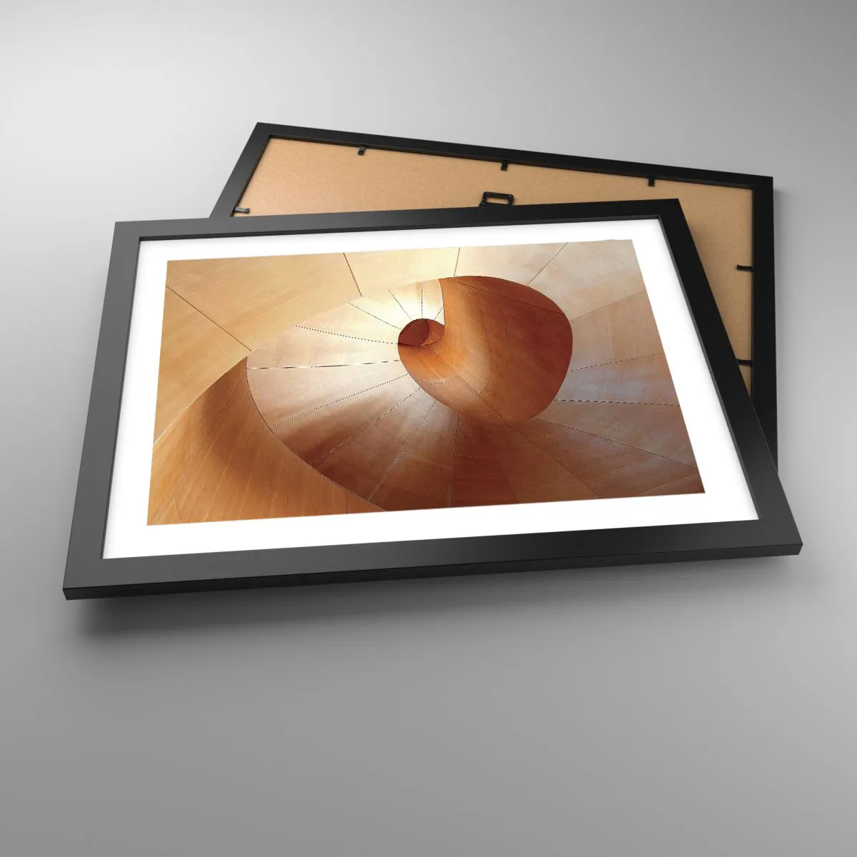 Affiche dans un cadre noir - Poster - Serpentin architectural - 40x30 cm