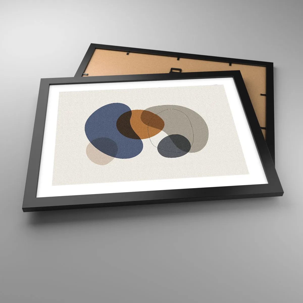 Plakat i sort ramme - Dråber af farve - 40x30 cm