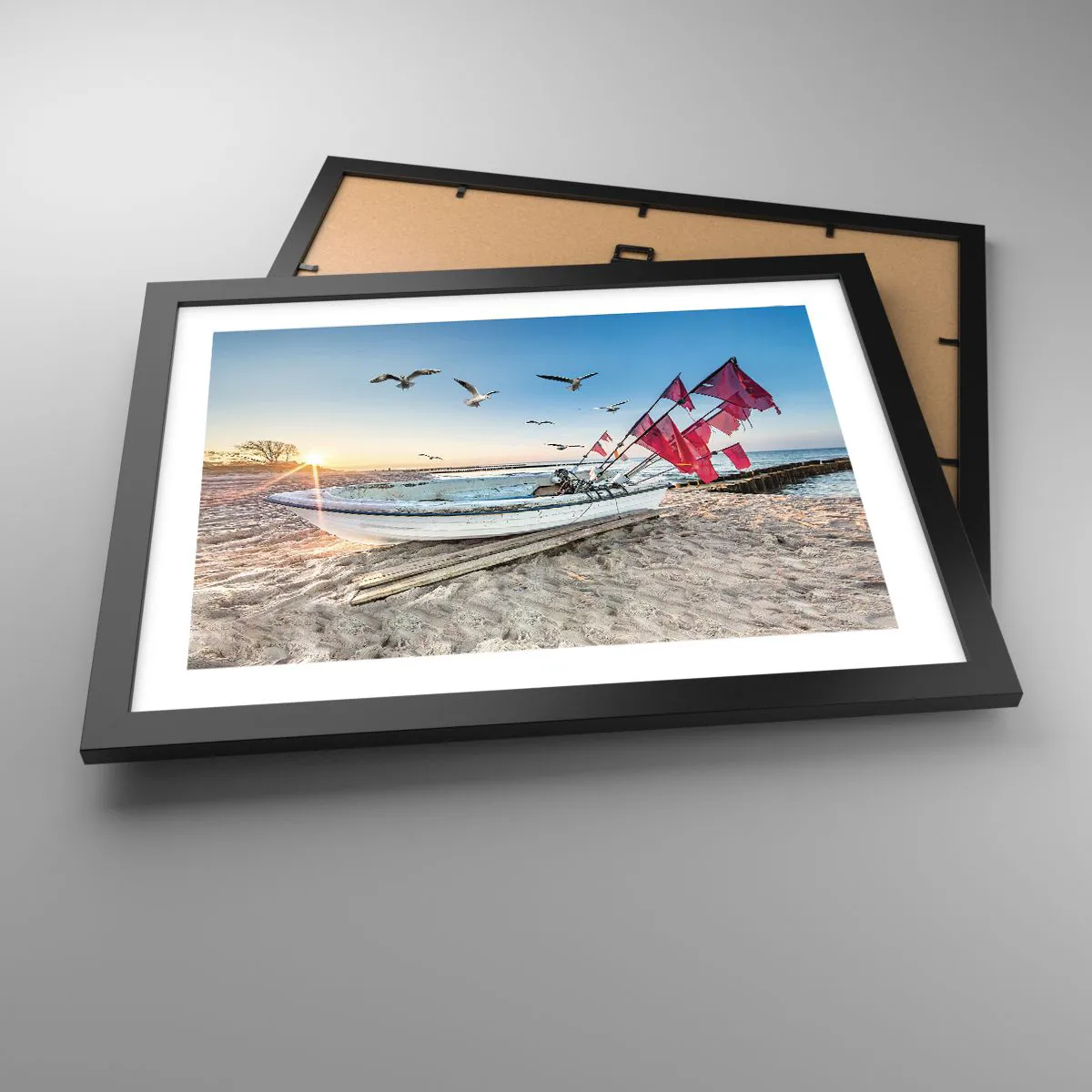 Affiche dans un cadre noir - Poster - Repos mérité - 40x30 cm