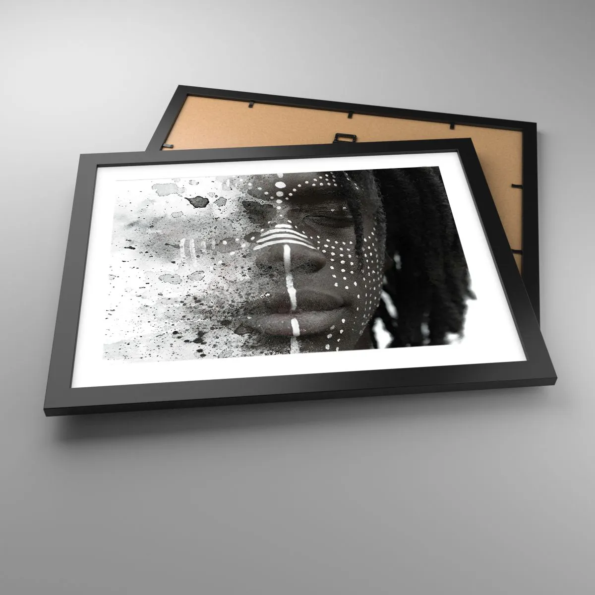 Affiche dans un cadre noir - Poster - Découvrez l'esprit primal - 40x30 cm