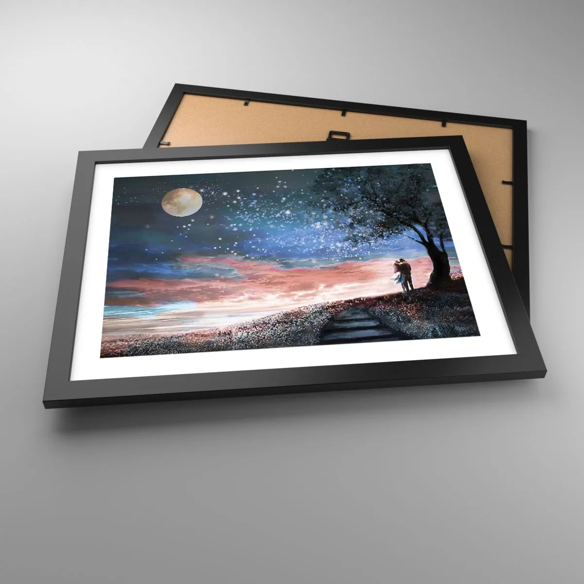 Affisch i svart ram - Stjärnig spektakel - 40x30 cm