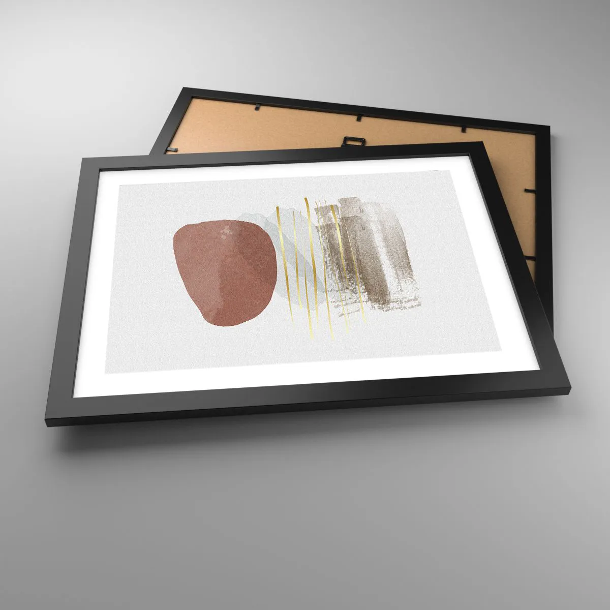 Plakat i sort ramme - Abstrakt kolonnade - 40x30 cm