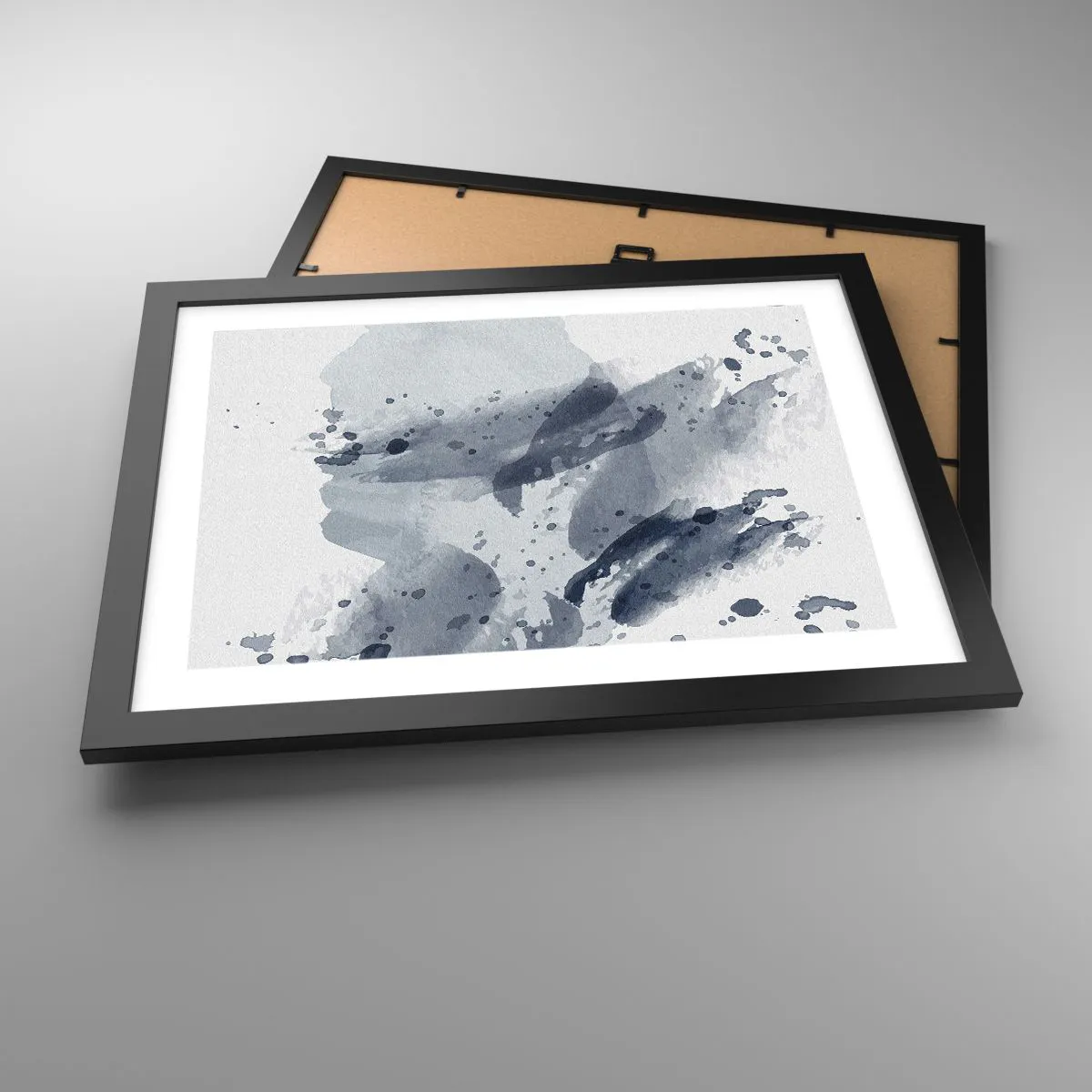 Poster in einem schwarzem Rahmen - Eine Studie über die Natur des Wassers - 40x30 cm