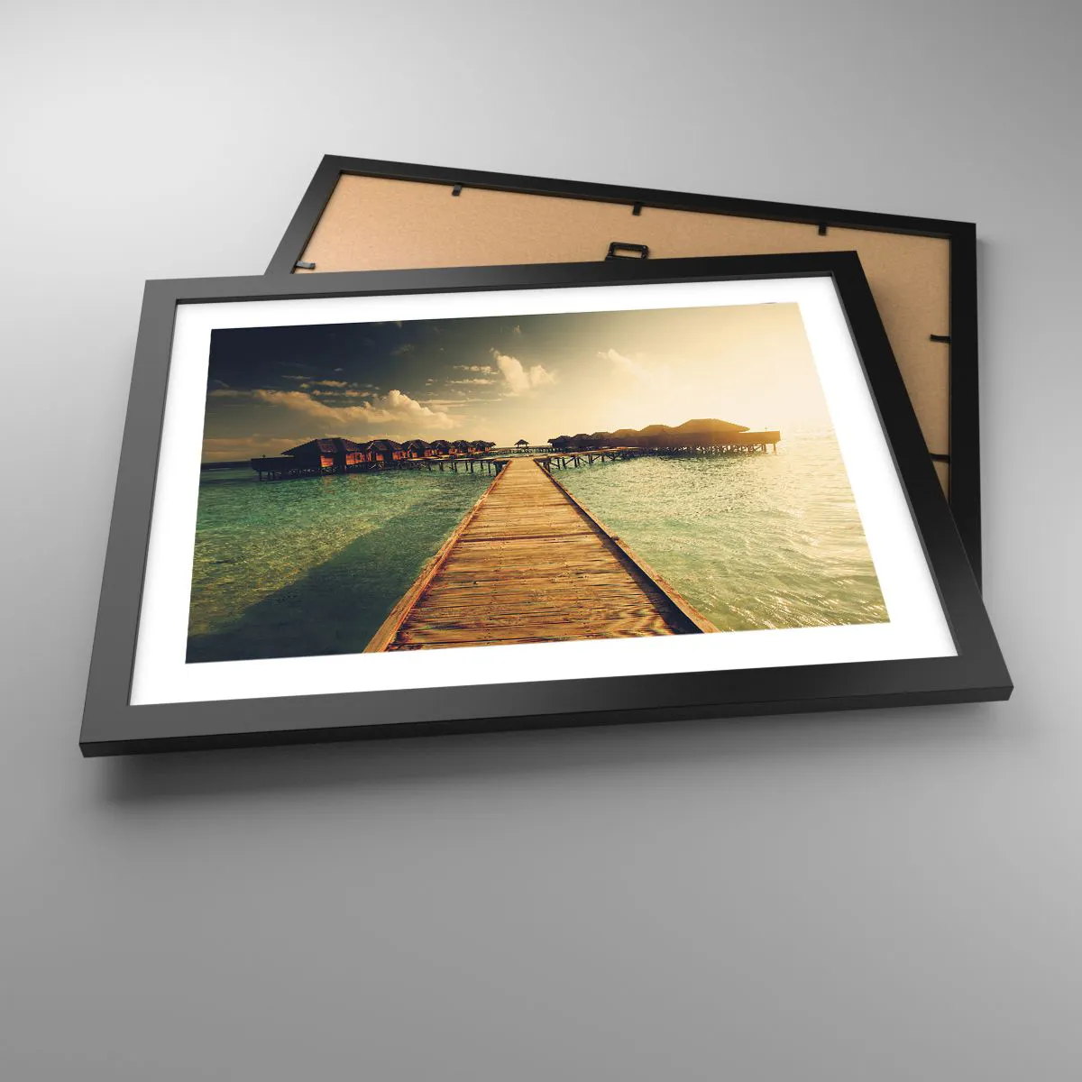 Plakat i sort ramme - En varm invitation - 40x30 cm